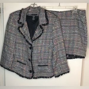 Cropped jacket and short tweed skirt 13